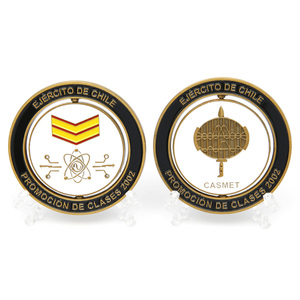 Pièces de monnaie personnalisées sans minimum de commande, fabrication sur mesure en métal 3D, créez votre propre pièce de monnaie souvenir de la marine chilienne avec des éléments mobiles - Product Image 2