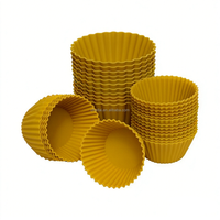CHINFAI Moules à gâteaux en silicone antiadhésif multicolores sans BPA, faciles à nettoyer, réutilisables, pour cupcakes et muffins