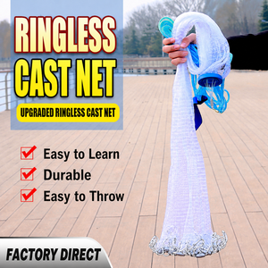 Épuisette de pêche en nylon de 4 à 12 pieds avec lestes en acier pour lancer manuel - Product Image 4