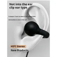 Andowl – écouteurs filaires à clipser, oreillettes stéréo 3.5mm pour sport, casque de jeu mains libres, micro HD, suppression du bruit ENC, conception en métal