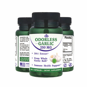 Complément alimentaire naturel pour adultes, soutien du système immunitaire, extrait d'ail, sans odeur, sans gluten, 60 capsules - Product Image 2