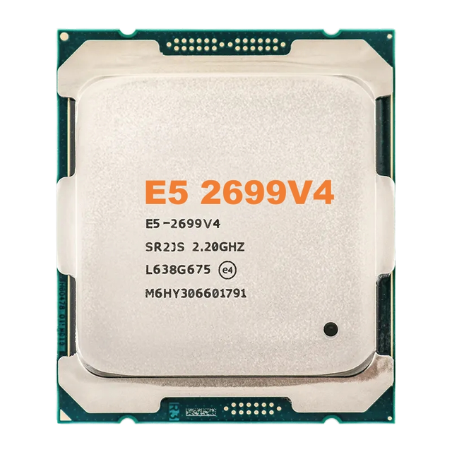 E5-2699V4 2.20GHz 14nm 145w 22-Cores Server Processor Intel Atom CPU L3 Socket for Desktop Application New or Used