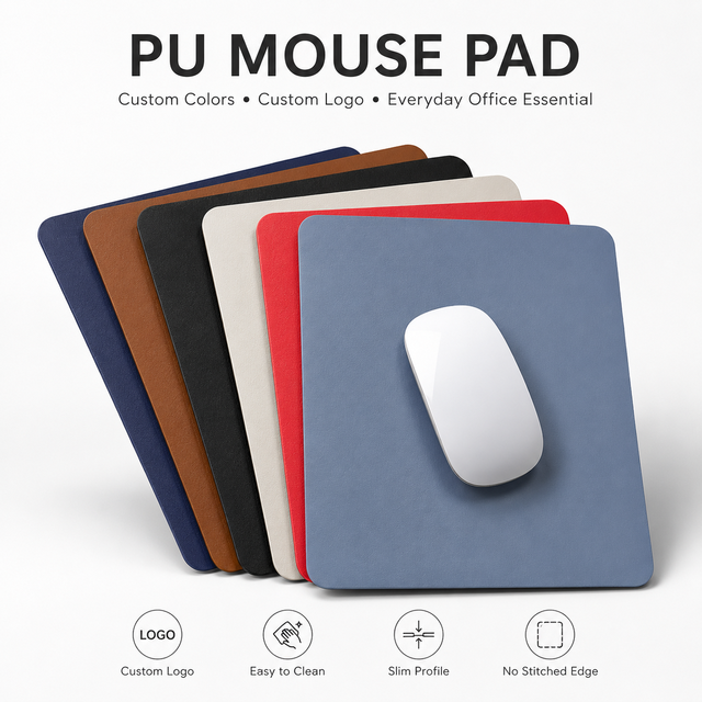 Luxury Desk Mat PU Leather Mouse Pad Custom Logo Executive Office Decor Waterproof Easy Clean Modern Minimalist Bulk Gift