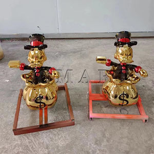 Bolsa de Dinero con Diseño de Pato Donald, Estatua de Resina Pintada a Mano con Diamantes, Moneda de Pato Dagobert para Decoración del Hogar - Product Image 4