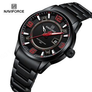 นาฬิกาควอตซ์ NAVIFORCE รุ่น 8044 SBS สำหรับผู้ชาย ดีไซน์หรูหรา สปอร์ต ธุรกิจ กันน้ำ 3ATM สายสแตนเลส หน้าปัดกระจก แสดงวันที่ - Product Image 1