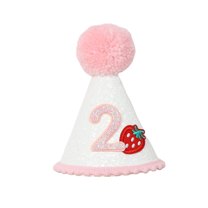 Strawberry Theme <strong>2</strong> <strong>Year</strong> <strong>Old</strong> Birthday High Chair Tassel Banner Hat Cake Topper Strawberry Birthday <strong>Party</strong> Decoration - Product Image 6