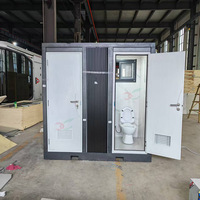 WC mobile de luxe à double cabine, conteneur modulaire pour toilettes publiques, camping extérieur