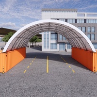Abri dôme en tissu PVC à double treillis en acier pour extérieur, abri de toit pour conteneur maritime, tente de réception industrielle, bâtiment en tissu, abri agricole