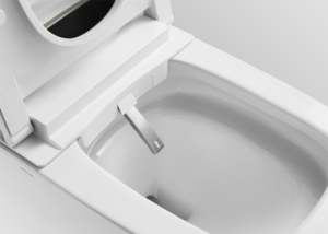 โถสุขภัณฑ์อัจฉริยะ ARROW รุ่น Modern Auto Open Electronic Toilet แบบติดตั้งบนพื้น พร้อมระบบชำระล้างอัตโนมัติ ถังเก็บน้ำแบบซ่อน วัสดุเซรามิก ระบบไซฟอนแบบ S-Trap ชิ้นเดียว - Product Image 4