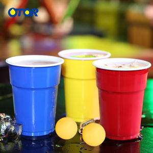 ओटर 6 औंस लाल पार्टी कप डिस्पोजेबल प्लास्टिक कोल्ड ड्रिंक कप - Product Image 6