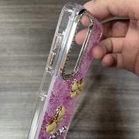 Coque de téléphone de luxe en TPU motif papillon pour Samsung A56 A37 A14 A13 A12 A10 A05 et coque arrière scintillante pour filles pour iPhone 17 16 15 14 13 12 11