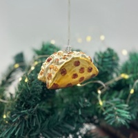 Décorations de Noël en verre pour arbre, figurines et ornements alimentaires modernes, vente en gros