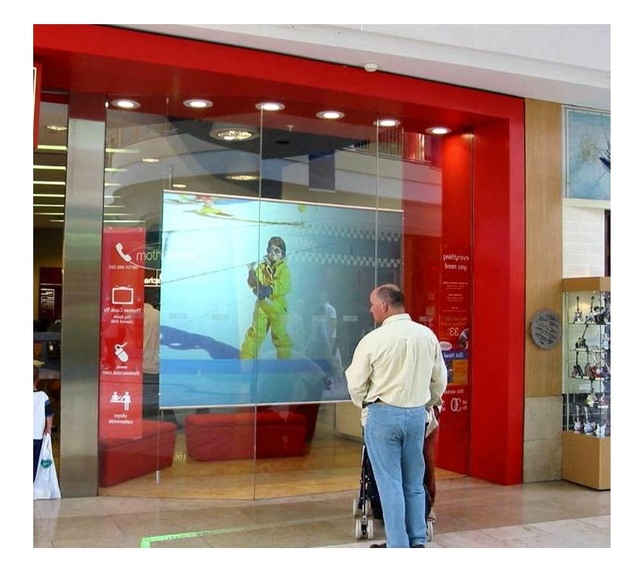 1.52x3 m Transparent Rear Projection Film 3D Holographic Rear Projection Screen Film for Window Store