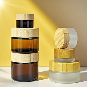 Amber Glass Container for Cream 100g 30g 50g 15g Cosmetic Bottle - Product Image 5