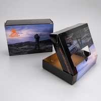 Boîte d'expédition e-commerce colorée et durable avec logo personnalisé OEM, vente en gros, pour vêtements et chaussures, en carton avec fenêtre PVC