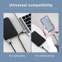 Kabel USB-C Micro B Berlapis Emas PVC Kecepatan Tinggi 5Gbps untuk Pengisian Cepat dan Transfer Data Kamera Hard Drive Panjang 0.5-3M Garansi 12 Bulan