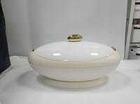 Plat de service ovale haut de gamme 3L 4L 5L 6L, texture mate, chauffe-plat isotherme, design de base avec accents argentés