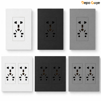 Prise murale universelle 120 mm 13A Royaume-Uni, prise électrique britannique à 3 broches, Afrique du Sud, 10 trous, prise électrique standard internationale