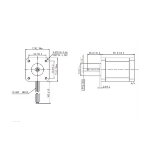 Moteurs pas à pas hybrides 2 phases Samsr SS1705A20A 17 42mm 2A 24V 0.73Nm - Product Image 3