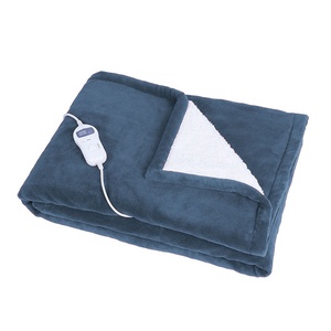 Couverture chauffante électrique en flanelle super douce et sherpa, 10 niveaux de température, arrêt automatique 10H, chauffage rapide - Product Image 1