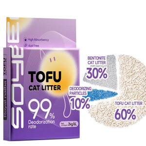 Großhandel Biologisch Abbaubares Deodorant-Streukatzenstreu mit Geringer Staubentwicklung, Schnell Klumpend, 2,0mm Streifenform, Spülbare Tofu-Katzenstreu - Product Image 2