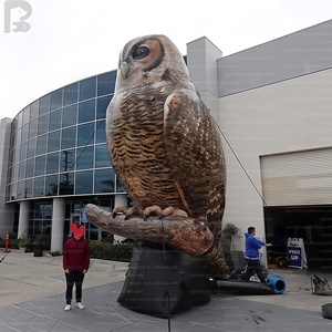 Statue géante gonflable réaliste d'hibou personnalisée avec éclairage LED, modèle animal pour centre commercial/plaza/parc extérieur/événement sur le thème de la faune - Product Image 4