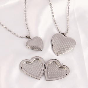 Collier unisexe en acier inoxydable avec pendentif à mémoire <span class=keywords><strong>de</strong></span> forme, <span class=keywords><strong>sublimation</strong></span>, avec cadre <span class=keywords><strong>de</strong></span> photo et mémoire, pour hommes et femmes - Product Image 4