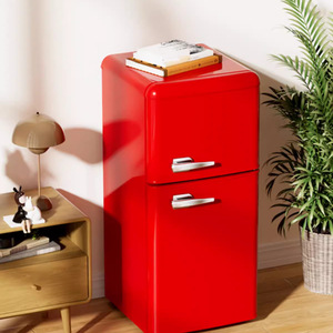 Réfrigérateur-congélateur combiné Amica <span class=keywords><strong>Retro</strong></span> <span class=keywords><strong>206</strong></span> L, dégivrage automatique, refroidissement par compresseur, 144x55x62 cm, KGC 15633 Y [Classe énergétique E] - Product Image 6
