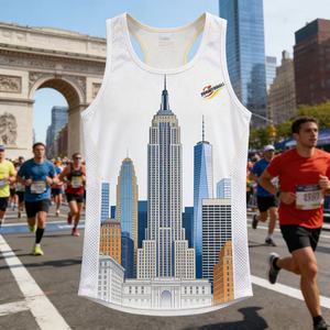 Camiseta Deportiva sin Mangas para Maratón, Sublimada, de Secado Rápido, con Estampado Completo, para Maratón de Colores - Product Image 1