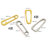 Breloque épingle de sûreté plaquée or, minimaliste, pour la création de bijoux, base en acier inoxydable, style punk rock, pour bracelet et collier DIY