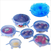 Couvre-aliments en silicone extensible de différentes couleurs, transparents, rectangulaires, sans BPA, anti-fuite, sûrs pour les aliments frais, réutilisables