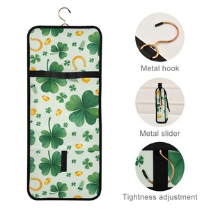 Hawaii Custom Puakenikeni <b>Lei</b> Clover Printed Zipper Makeup Bag, Toiletry Bag, Brush Bag - Product Image 5
