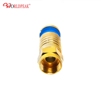 Connecteur mâle F pour câble RG6 75 ohms, type compression, terminaison coaxiale pour TV par satellite CATV