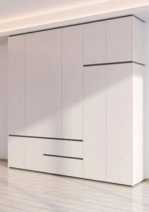 ตู้เสื้อผ้าไม้แบบพกพาและปรับได้เฟอร์นิเจอร์ห้องนอนดีไซน์ทันสมัยพร้อมประตูไม้เนื้อแข็งสำหรับใช้ในบ้าน - Product Image 6