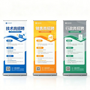 Support de bannière enroulable Jiechuang 80x180 cm, impression jet d'encre personnalisable pour la publicité de recrutement d'entreprise - Product Image 1