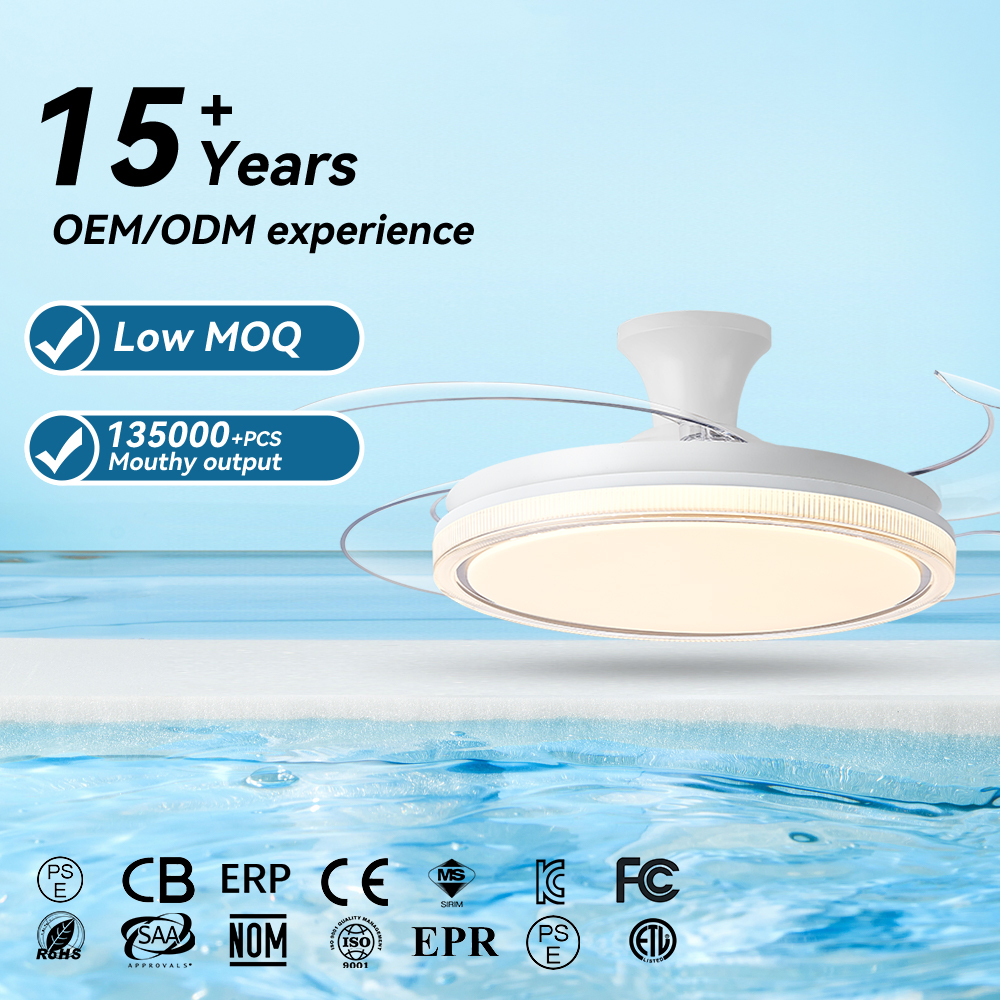 Crystal Decorative Home Indoor Living Room Bedroom Use Metal Body 110V-240V Copper DC Motor Remote Control LED Ceiling Fan Lamp
