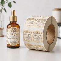Étiquettes personnalisées en feuille d'or sur rouleau, autocollants résistants à l'alcool et imperméables pour bouteilles de parfum de luxe et marques haut de gamme