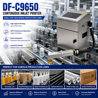Imprimante jet d'encre continu haute vitesse DF-C9650, machine d'impression industrielle CIJ pour la date, le lot, le code-barres et le code QR pour ligne de production