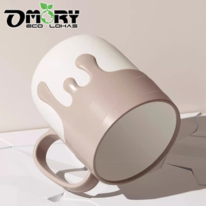แก้วน้ำบ้วนปาก OMORY ดีไซน์ครีมมี่สไตล์มินิมอล น้ำหนักเบา ป้องกันการตกแตก เหมาะสำหรับใช้ในห้องน้ำ - Product Image 4