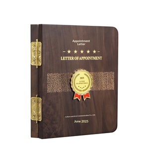 Placa de Premio Plegable de Madera Maciza de Nogal de Alta Gama con Grabado UV, para Medallas, Cartas de Nombramiento y Certificados de Honor - Product Image 5