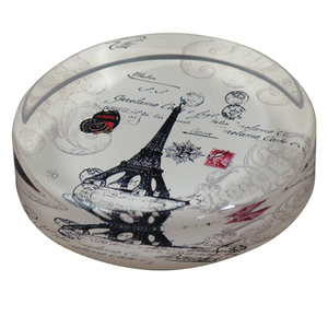 Tùy chỉnh tháp <span class=keywords><strong>Eiffel</strong></span> đồng bằng vòng tròn tinh thể thủy tinh chặn giấy - Product Image 1