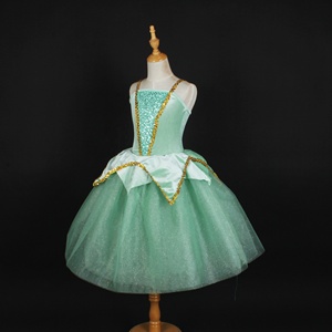 Tinker Bell robe de danse fées Ballet Tutu noël vert citron velours fête scène Performance danse Costume - Product Image 2