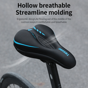 Housse de <span class=keywords><strong>selle</strong></span> en cuir pour siège avant avec ventilation, durable et sécurisée pour <span class=keywords><strong>VTT</strong></span> et vélo de route - Coussin de <span class=keywords><strong>selle</strong></span> de vélo toutes saisons - Product Image 2