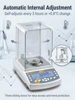 Balance analytique numérique motorisée de laboratoire Veidt Weighing MK 500g 0.001g avec plateau haut, capteur LCT, pare-brise en verre et acier inoxydable