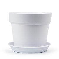 Pot de fleurs en PP - Design minimaliste, léger, durable, résistant à la corrosion, écologique, avec trou de drainage pour une utilisation à la maison et au jardin