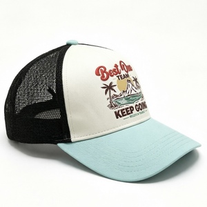 Custom Trucker <b>Hat</b> Mesh Sports Cap 3D Embroidery Daily Vitality Cap Breathable Mesh Back Adjustable Fit for <b>Summer</b> Outdoor - Product Image 2