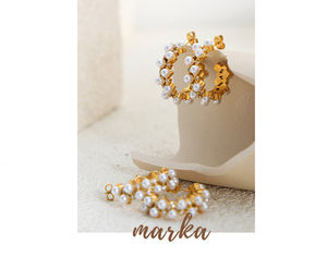 ต่างหูห่วงมุกชุบทอง 18k สแตนเลสกันน้ำ ดีไซน์ใหม่ แฟชั่นสำหรับผู้หญิง - Product Image 6