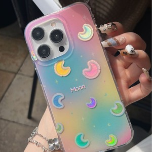 Sáng tạo Hàn Quốc Vàng Gradient sainting mặt trăng cho Iphone 15/14/13 Pro TPU trường hợp điện thoại thoải mái grip độc quyền cho Apple 16Promax - Product Image 2