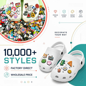Adornos de Lujo al por Mayor para Zapatos de Enfermería y Sanitarios de PVC y Goma, Botones y Hebillas Personalizadas para Decoración Superior de Zuecos - Product Image 2