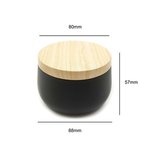Matte Black Round Metal 8oz Candle Jars Packaging <b>Boxes</b> Candle Jars Refillable <b>Empty</b> Tin Jars for Candle - Product Image 6